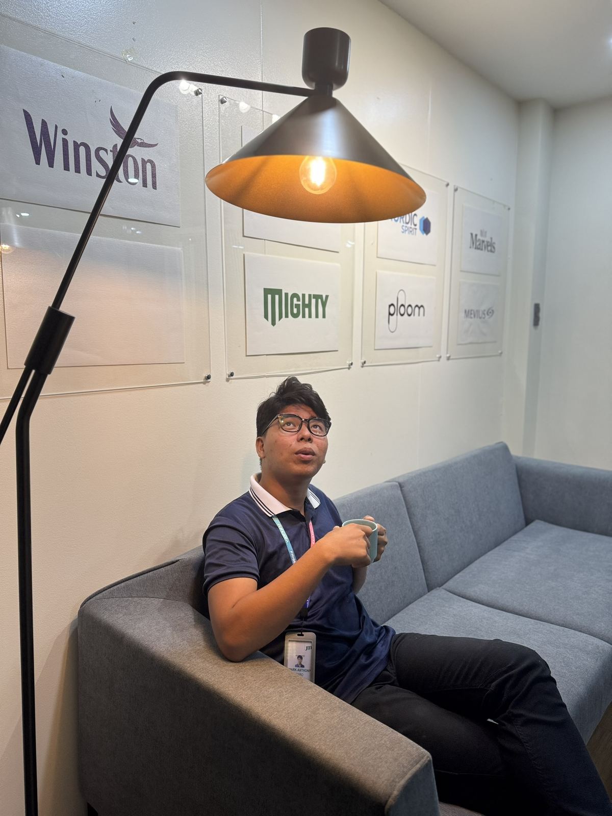 Mark Anthony Gabo during a coffee break